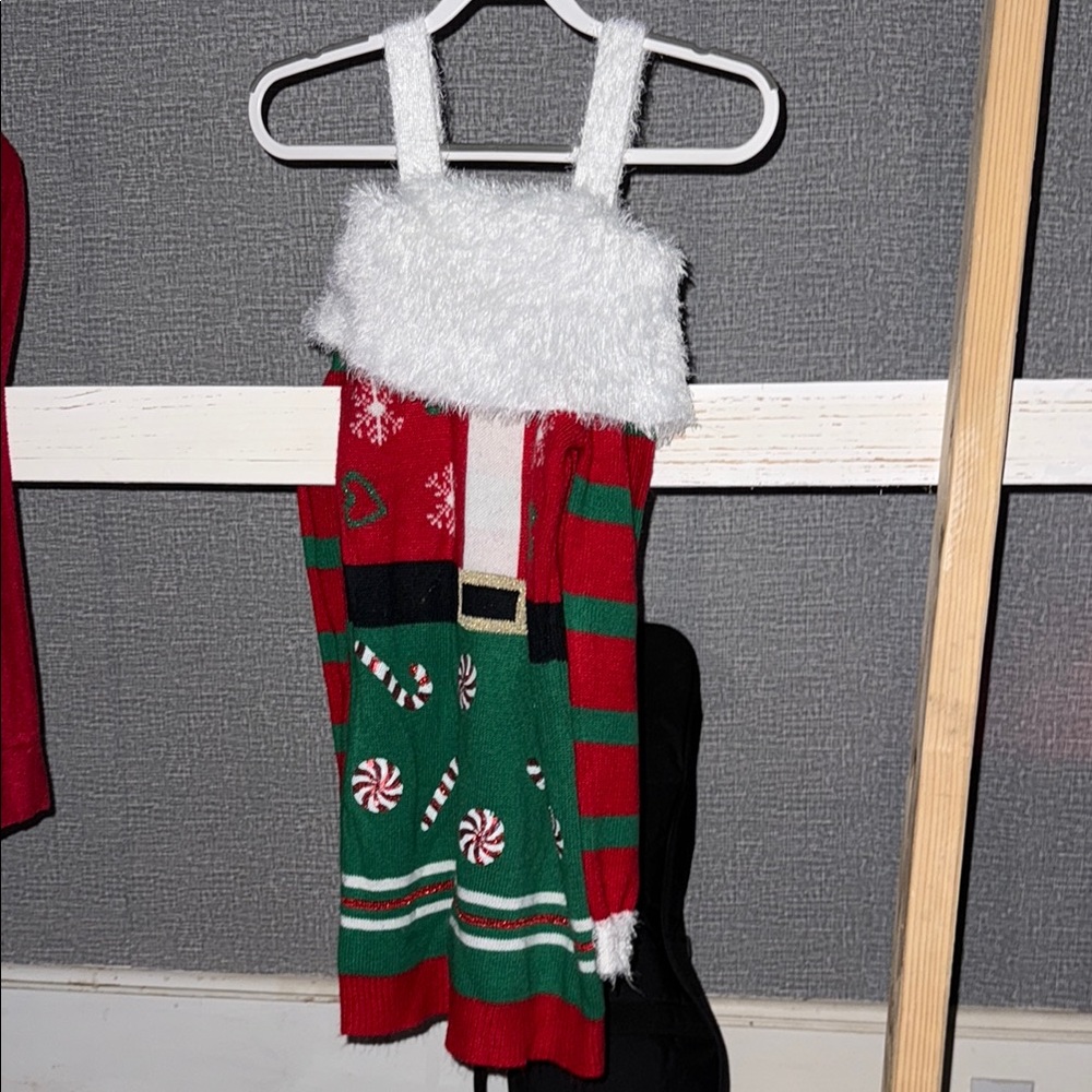 Festive Holiday Dress with Candy Cane Design
